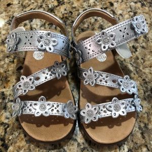 Stride Rite Silver Toddler Sandals